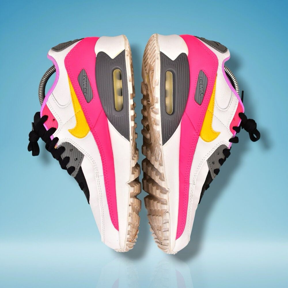 Nike Air Max 90 LTR (GS) Size 7Y Women's Size 8.5 White Pink Black DM8685-100 - Picture 4 of 9